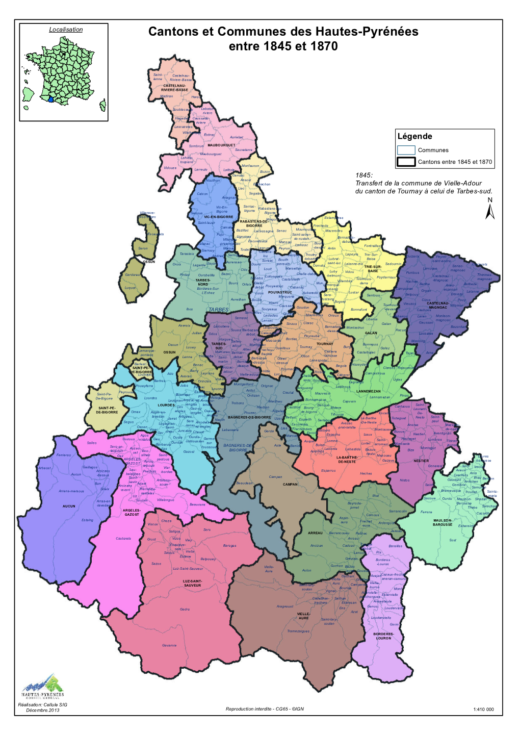 Cantons Et Communes 1845-1870