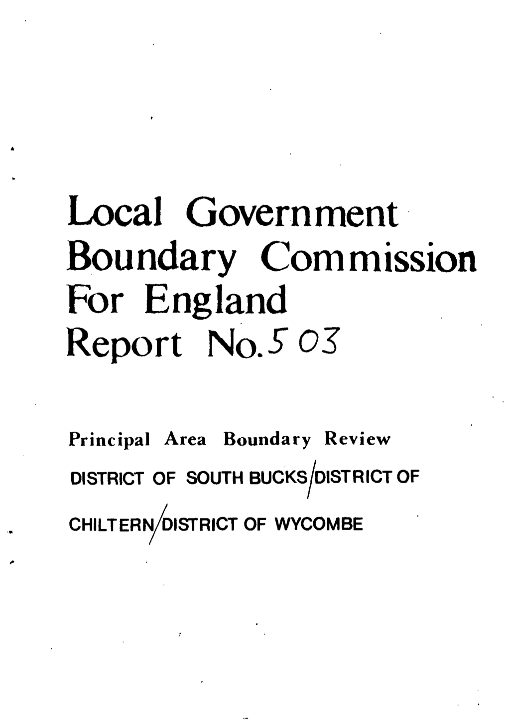 Local Government Boundary Commission for England Report No.-5"OJ