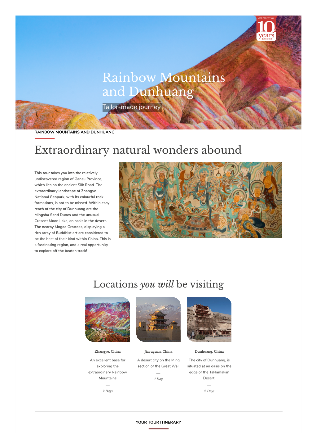 Rainbow Mountains and Dunhuang Tailor-Made Journey