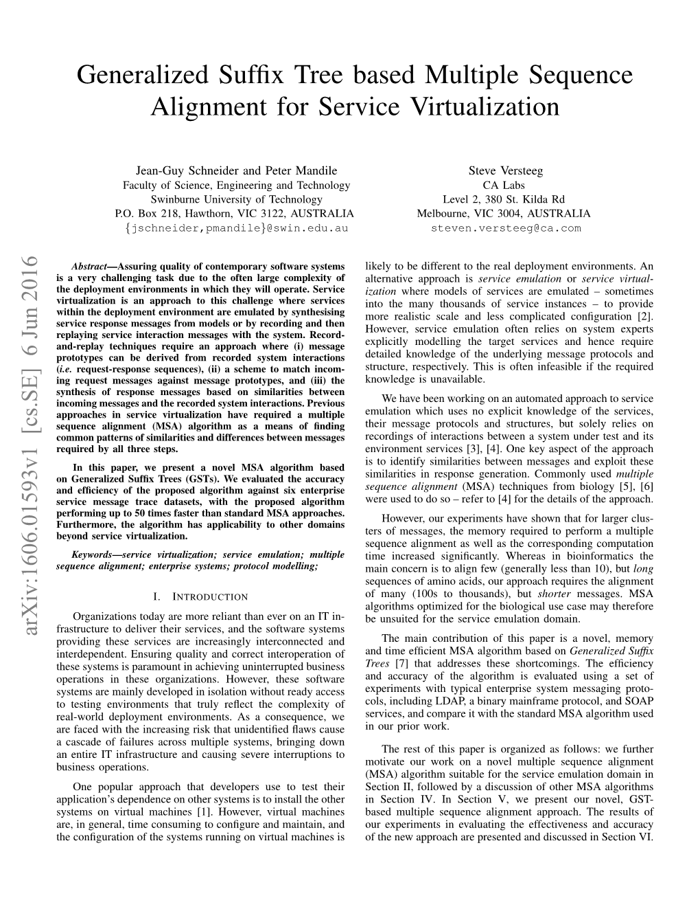 Generalized Suffix Tree Based Multiple Sequence Alignment For