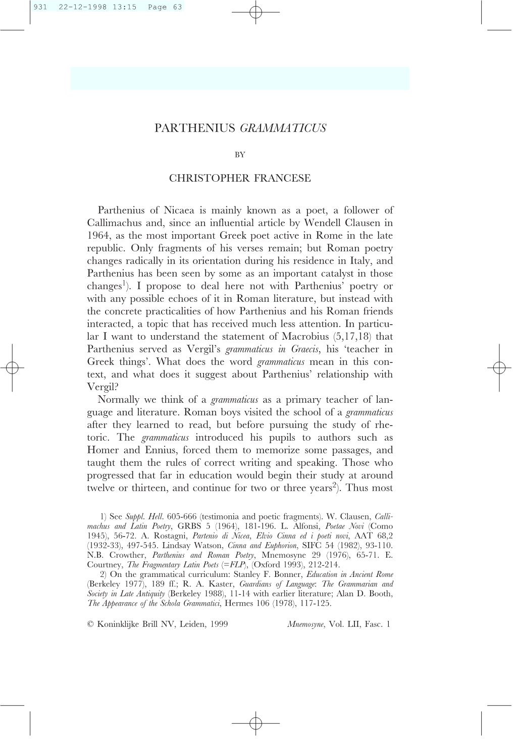 Parthenius Grammaticus