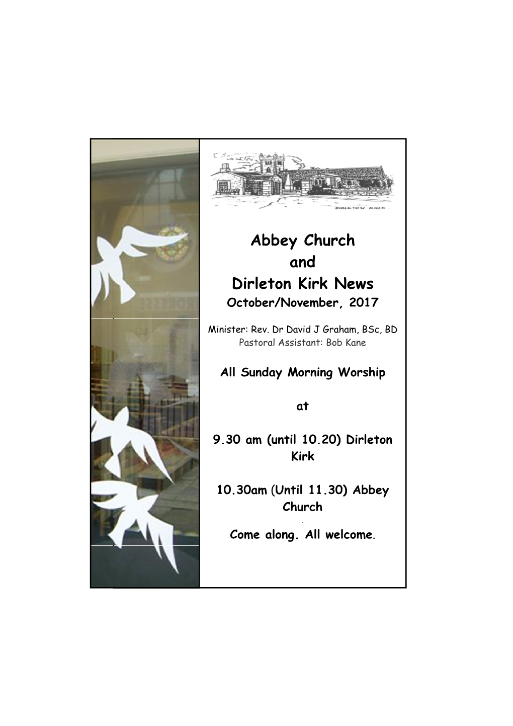 Abbey Church and Dirleton Kirk News October/November, 2017