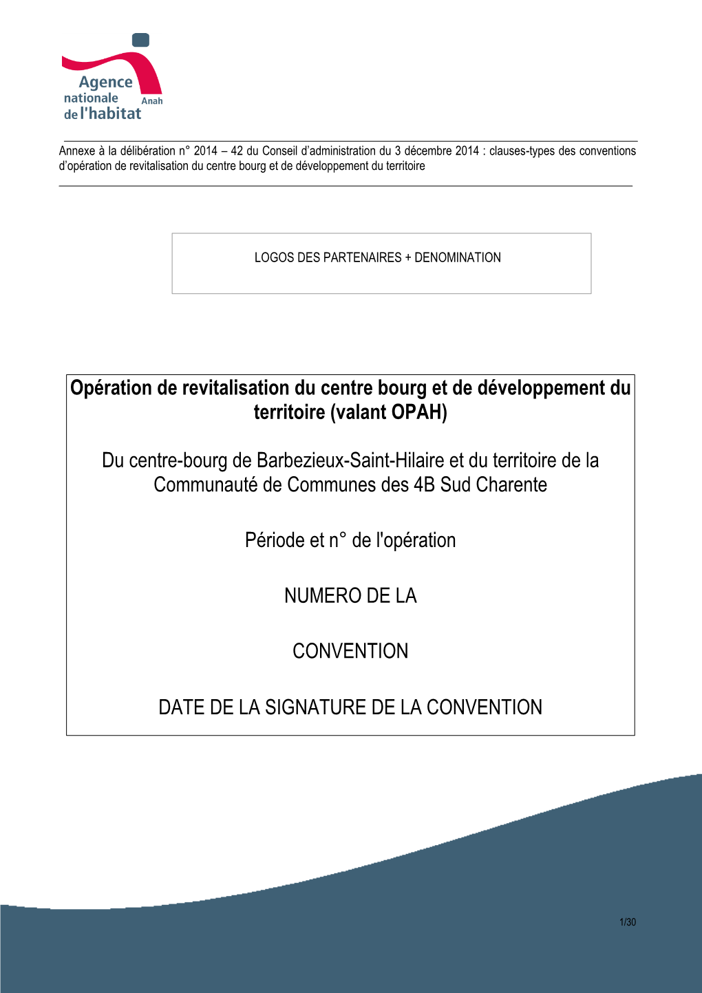 Opération De Revitalisation Du Centre Bourg Et De Développement Du Territoire