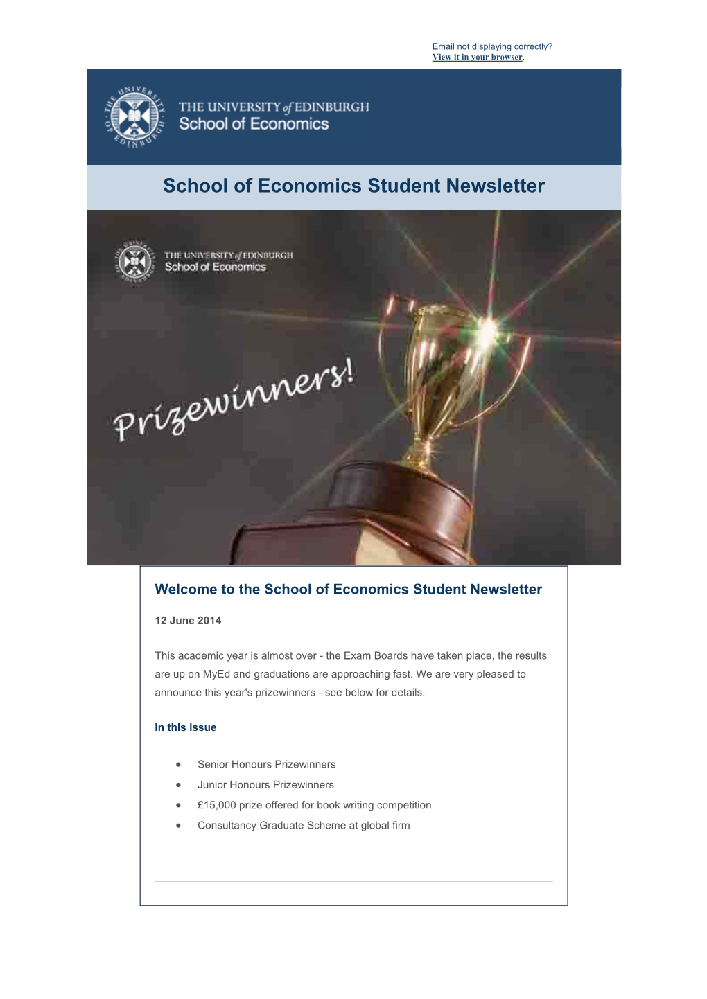 School of Economics Student Newsletter