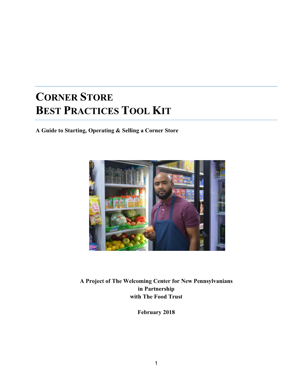 Corner Store Best Practices Tool Kit