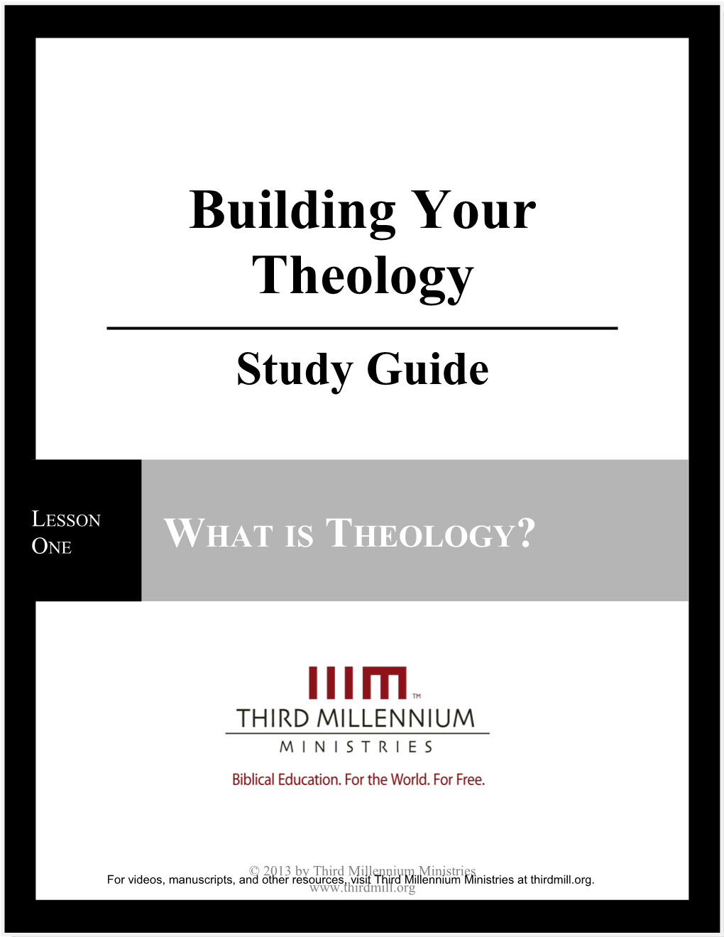 Building Your Theology s1