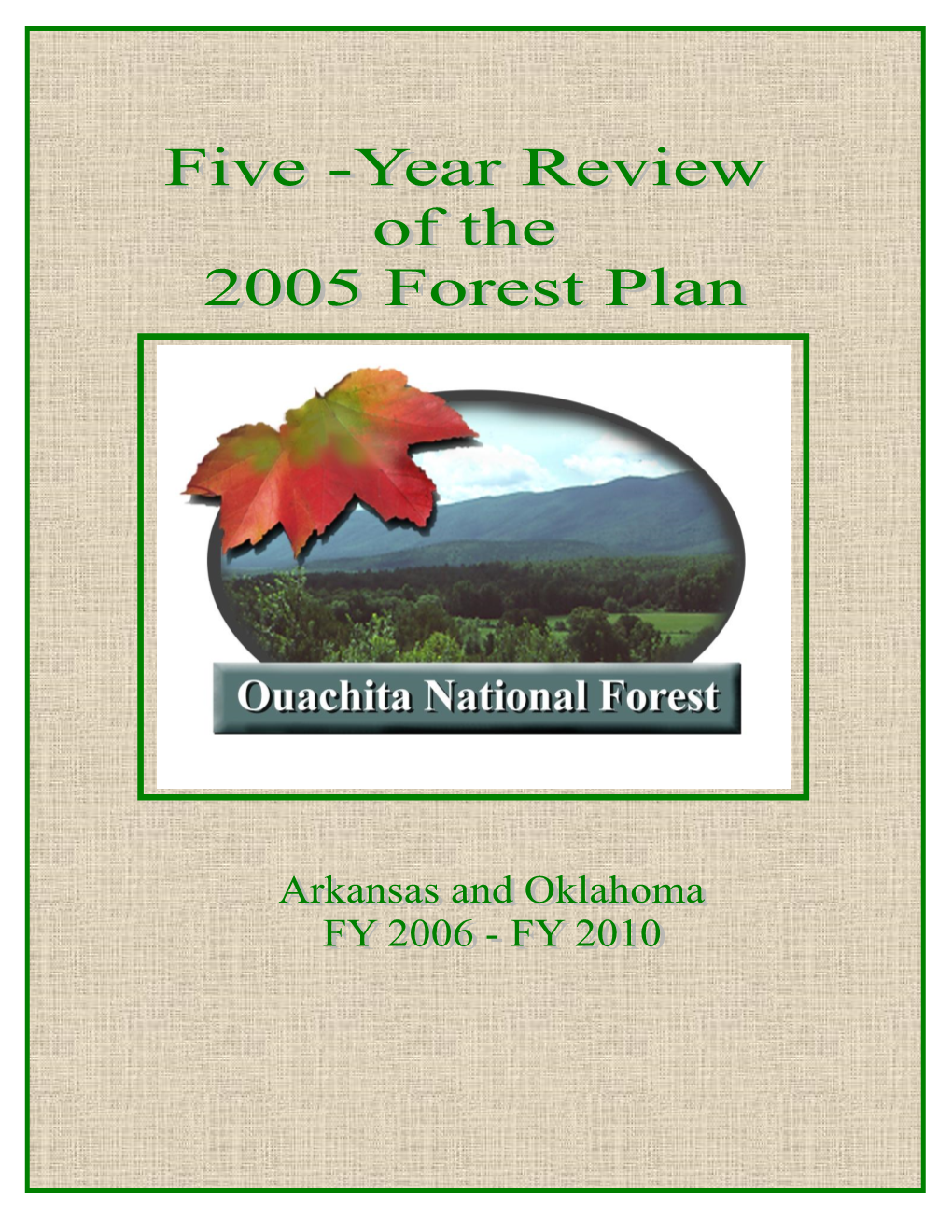 2010 5-Year Review Monitoring Report