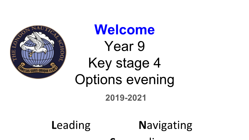 Year 9 Key Stage 4 Options Evening 2019-2021