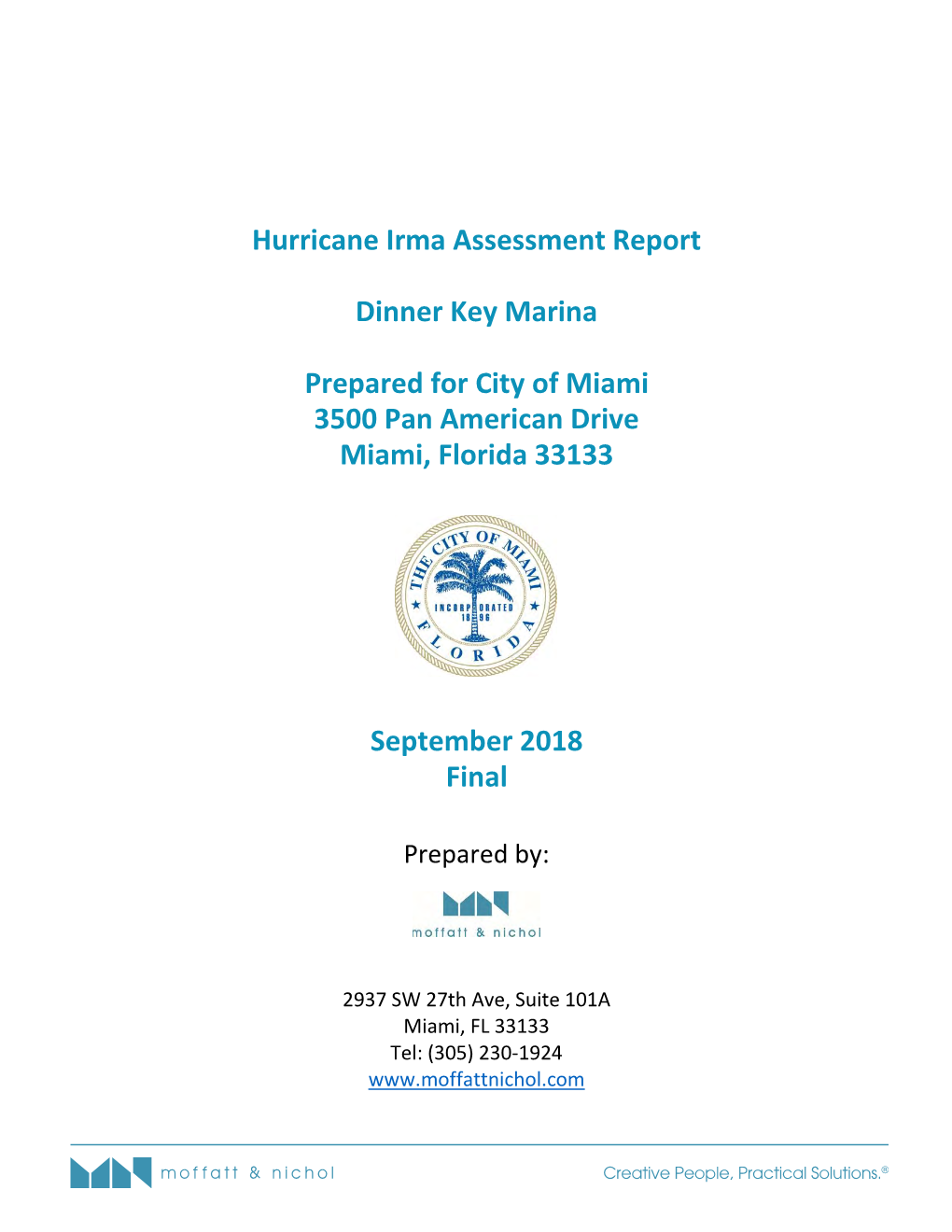 Dinner Key Marina Assessment Report - FINAL