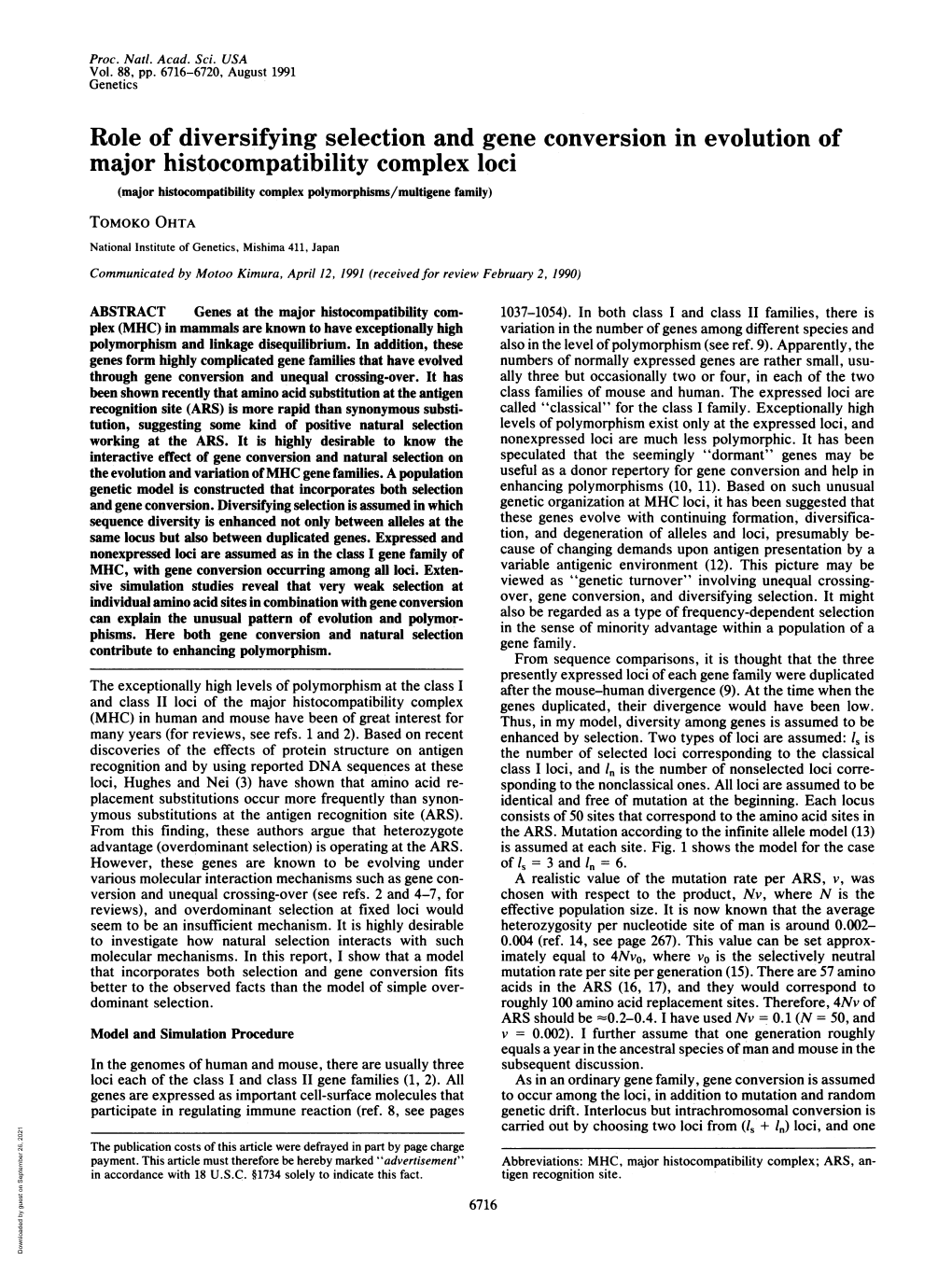 Major Histocompatibility Complex Loci