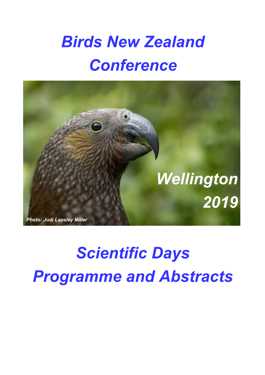 2019 Conference Programme and Abstracts