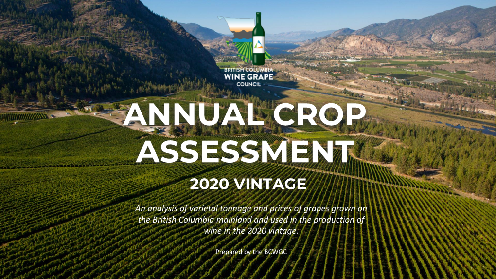 2020 Annual Crop Assessment Report