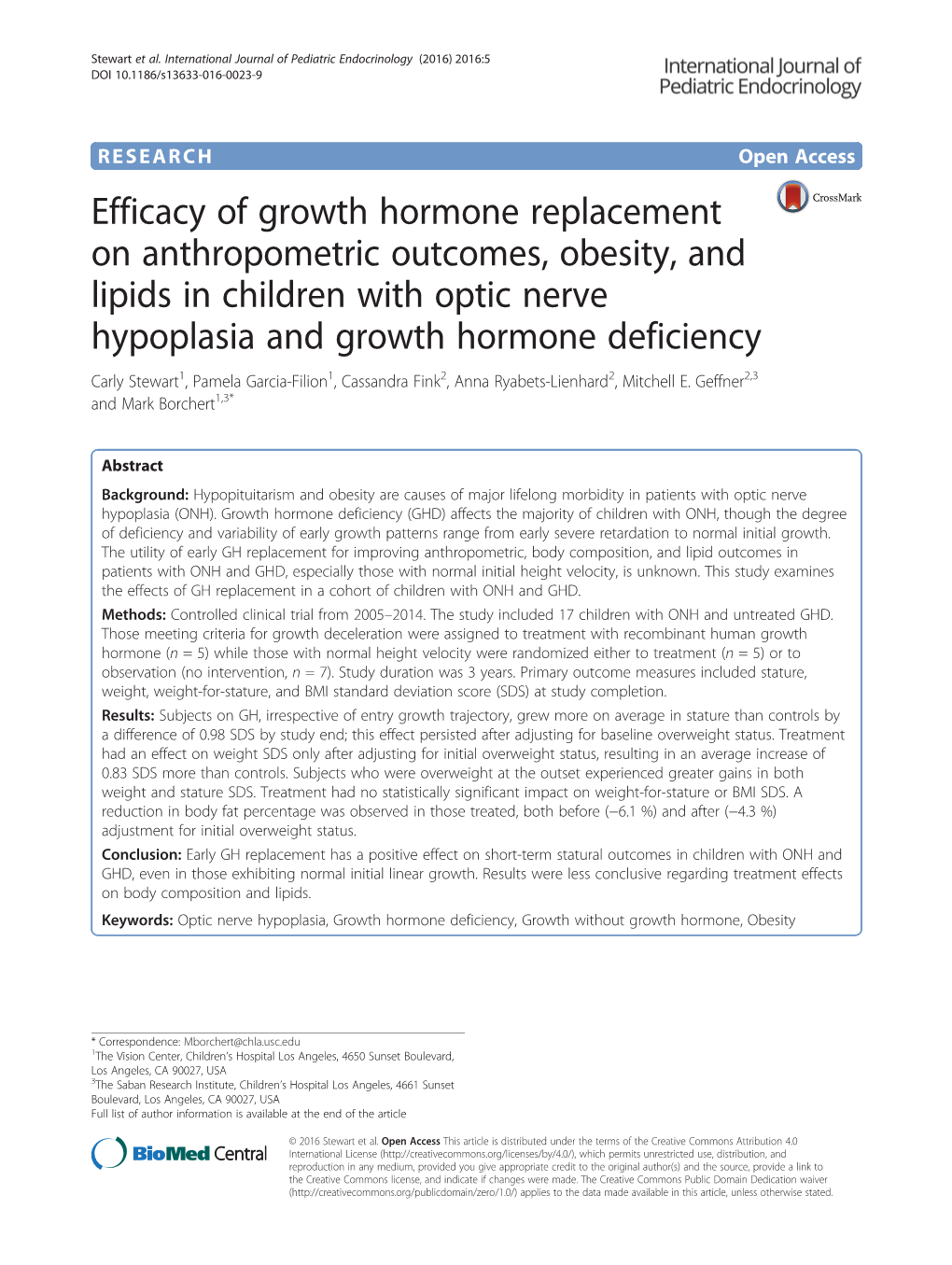 Efficacy of Growth Hormone Replacement on Anthropometric