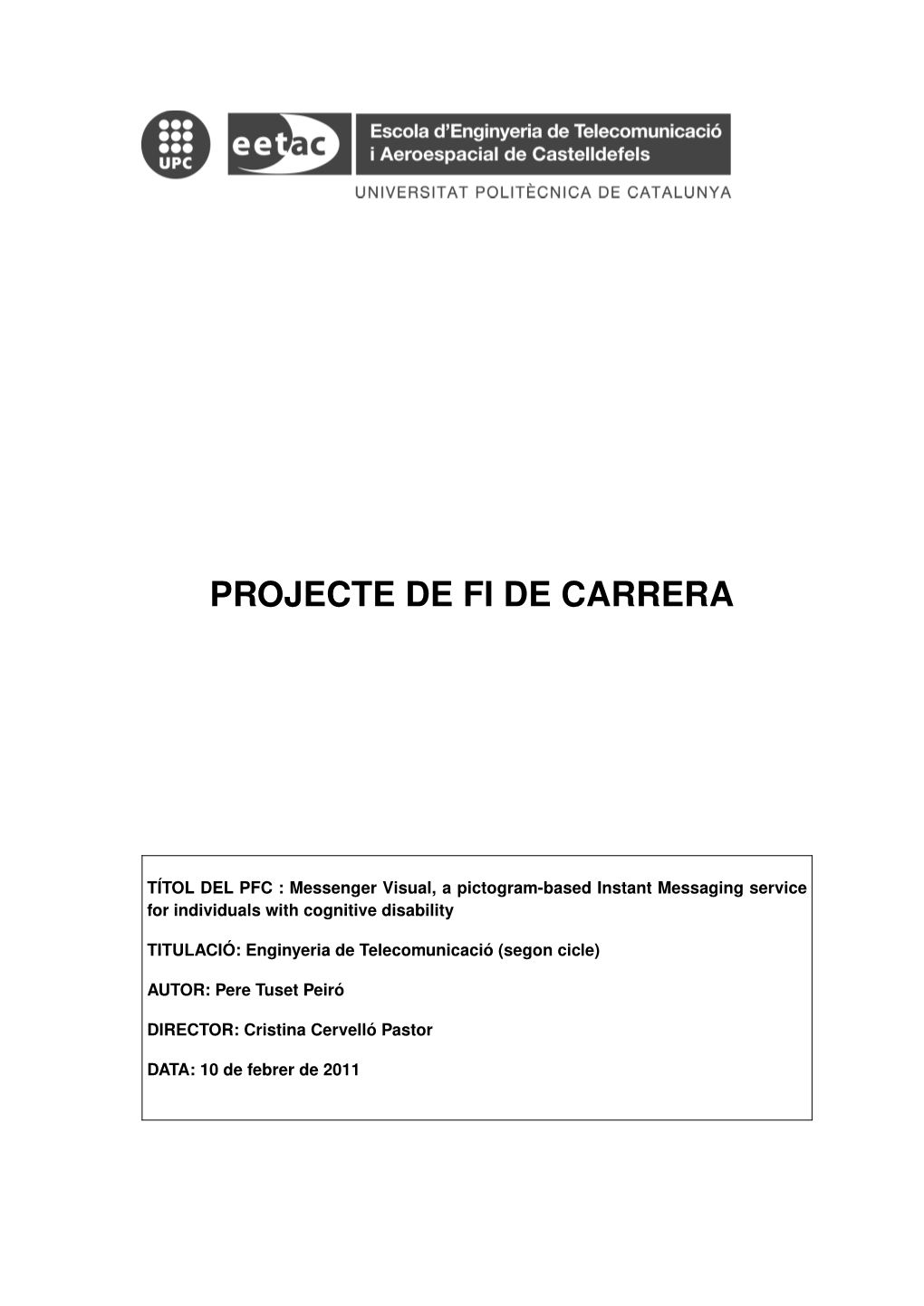 Projecte De Fi De Carrera