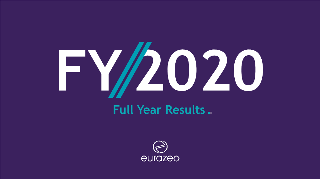 Full Year Results DELIVERING on OUR 1 STRATEGY in 2020