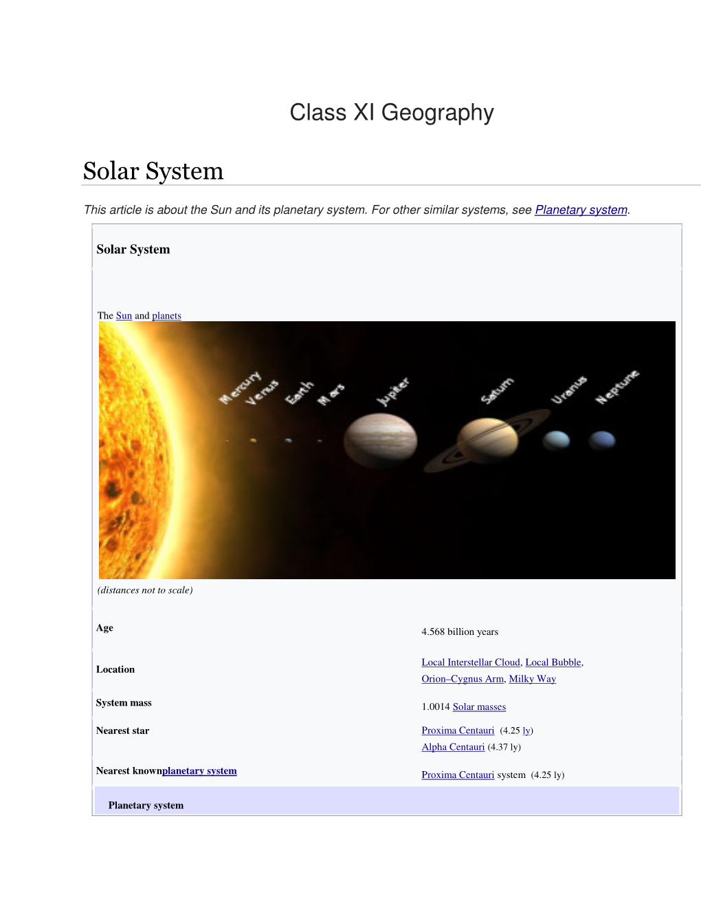 Solar System