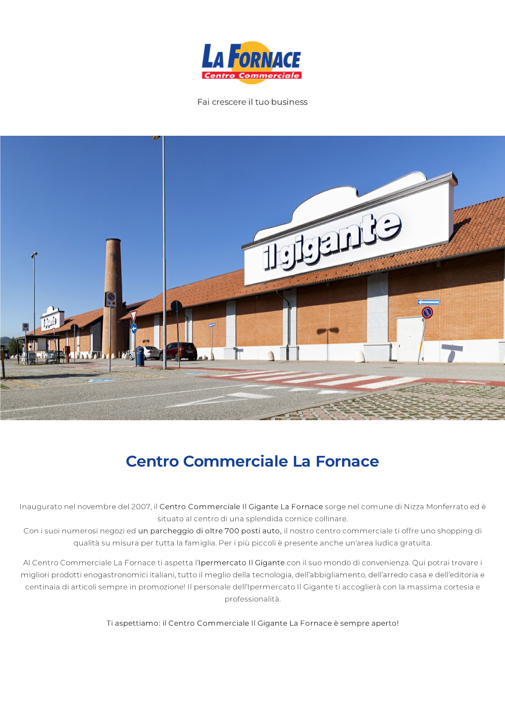 Centro Commerciale La Fornace