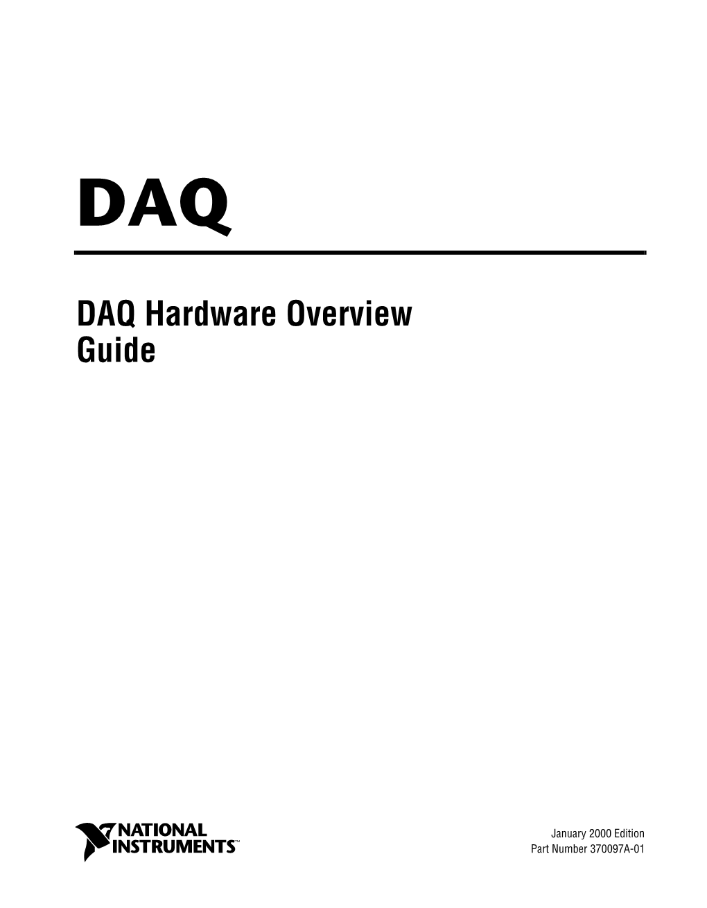 DAQ Hardware Overview Guide