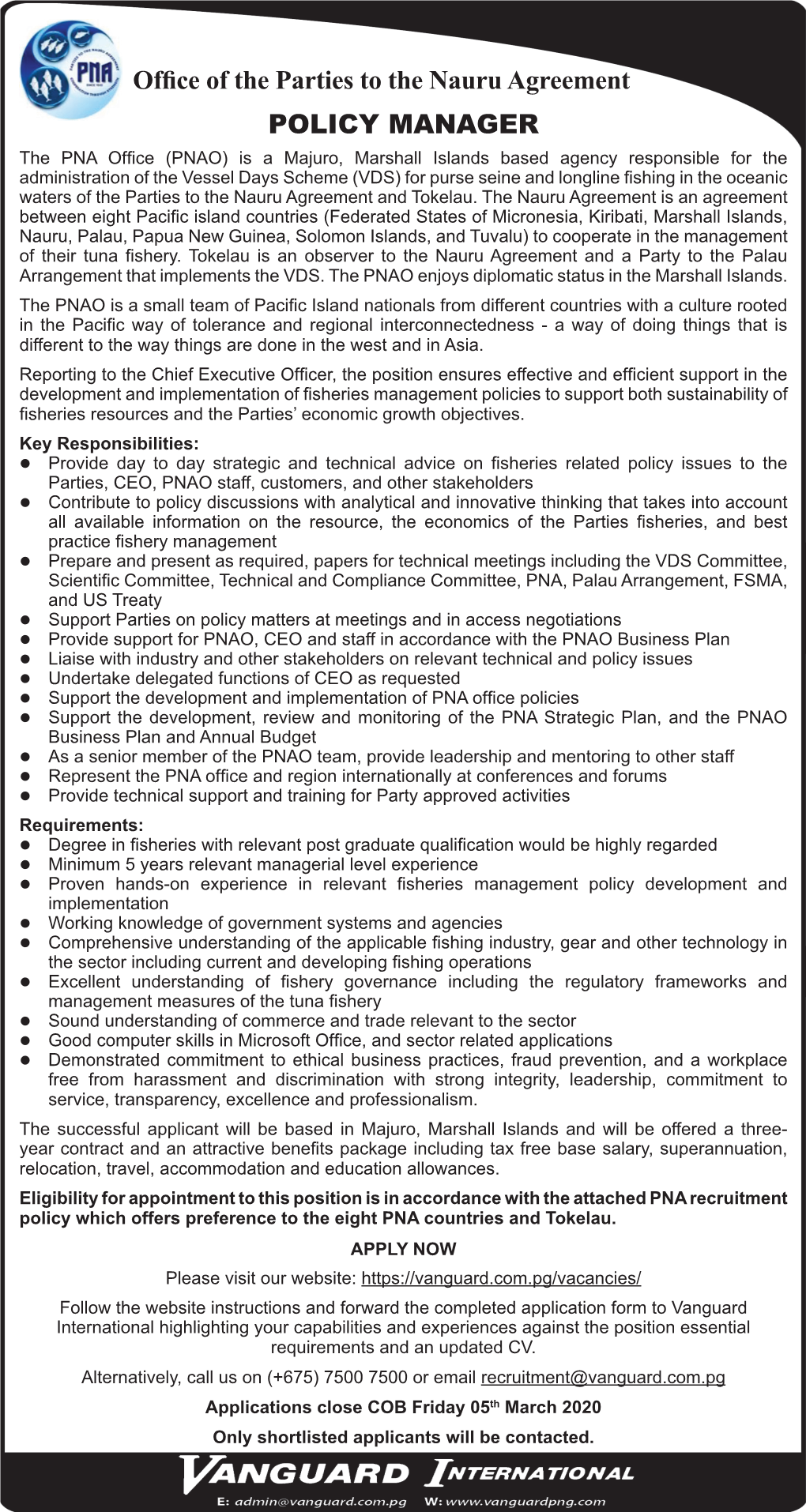 PNAO Policy Manager.Pdf