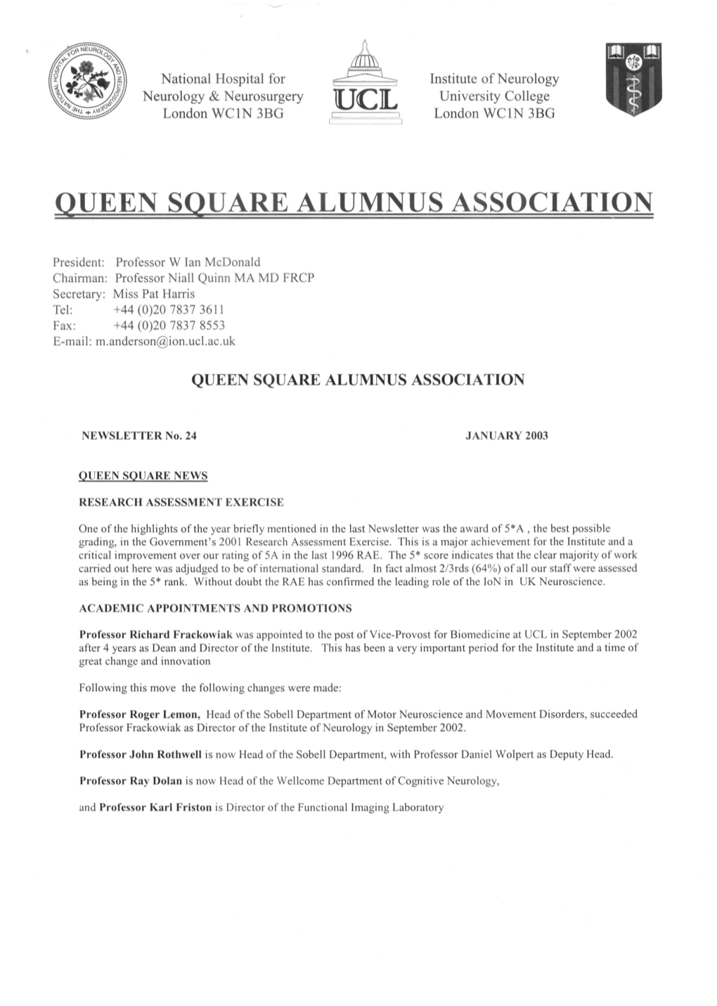 Queen Square Alumnus Association