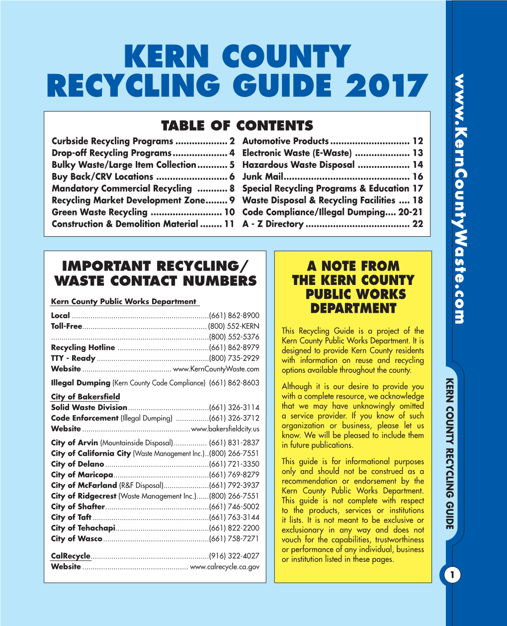 Kern County Recycling Guide