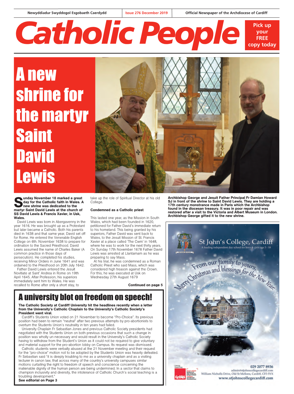 A New Shrine for the Martyr Saint David Lewis