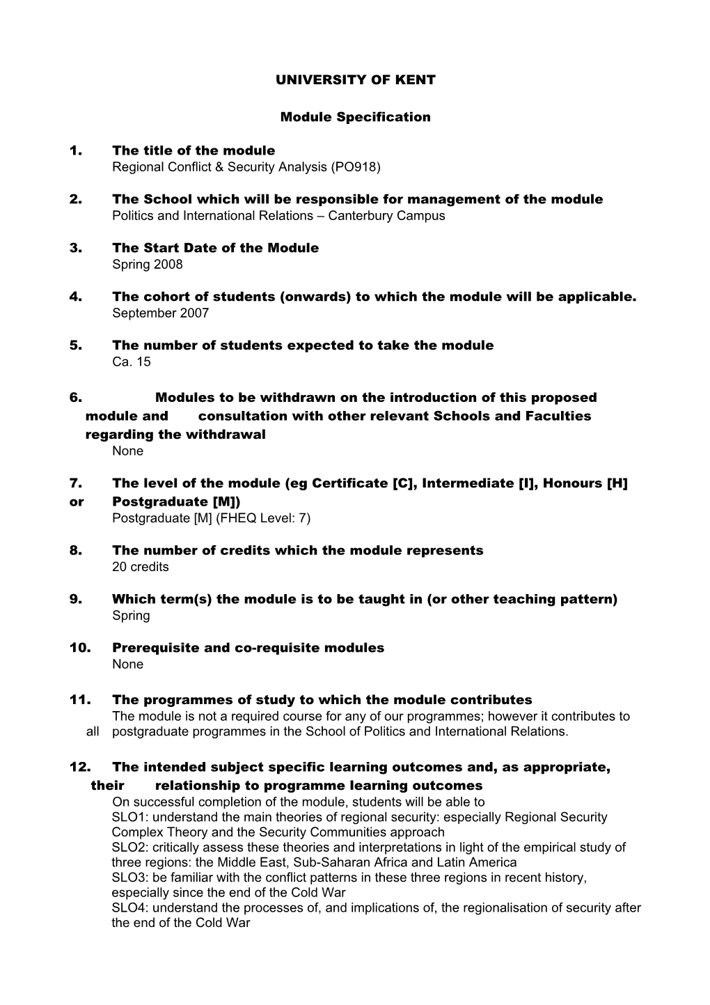 University of Kent at Canterbury s11