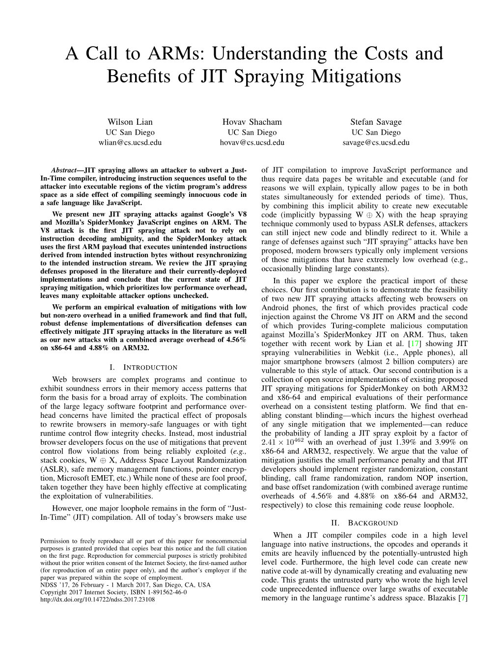 Understanding the Costs and Benefits of JIT Spraying Mitigations