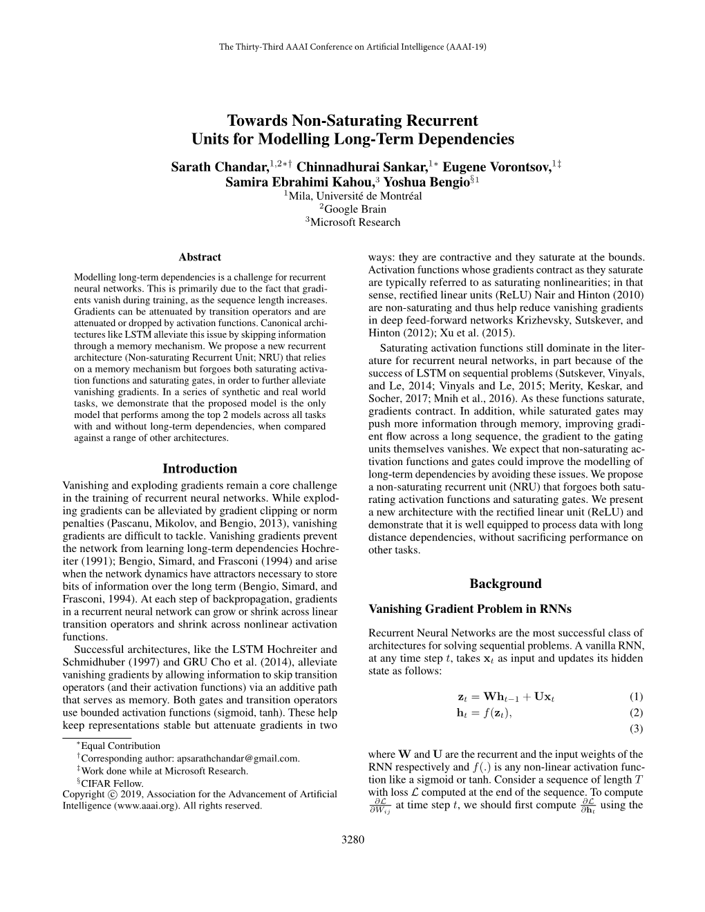 Towards Non-Saturating Recurrent Units for Modelling Long-Term