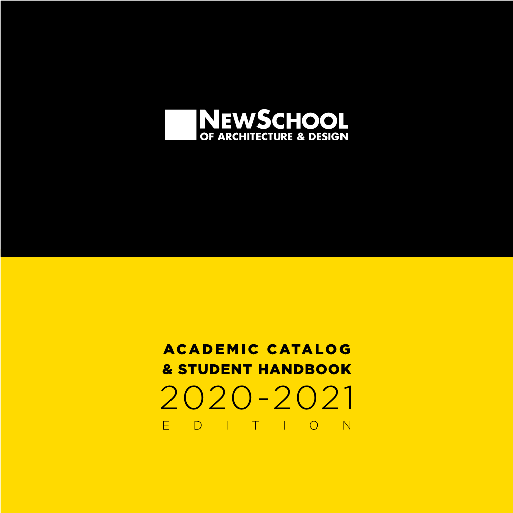 2020-2021 Academic Catalog & Student Handbook