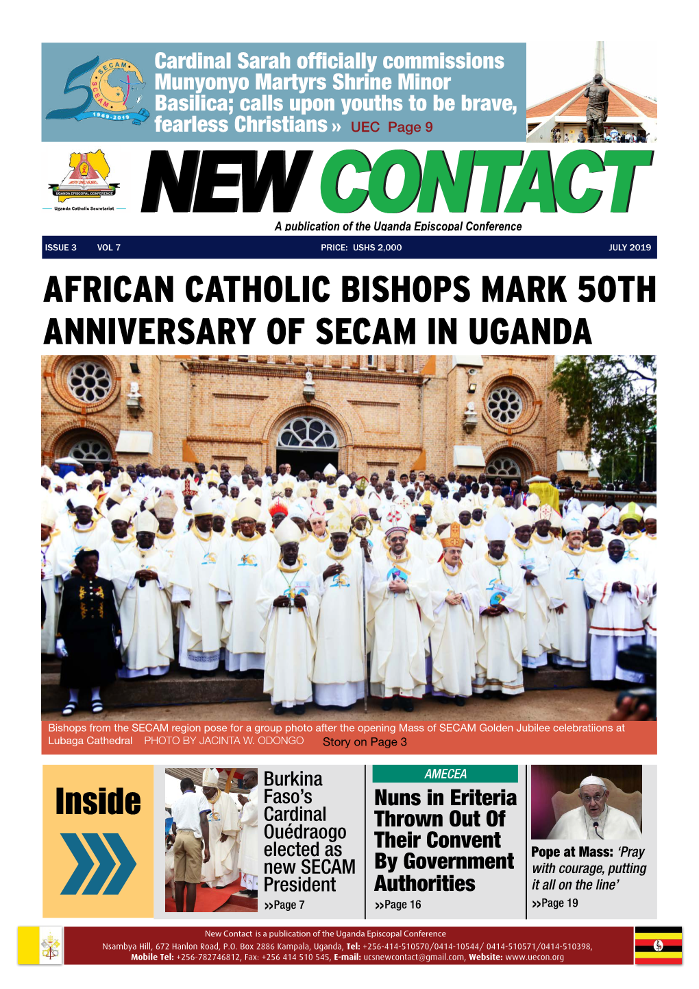 African Catholic Bishops Mark 50Th Anniversary of Secam in Uganda