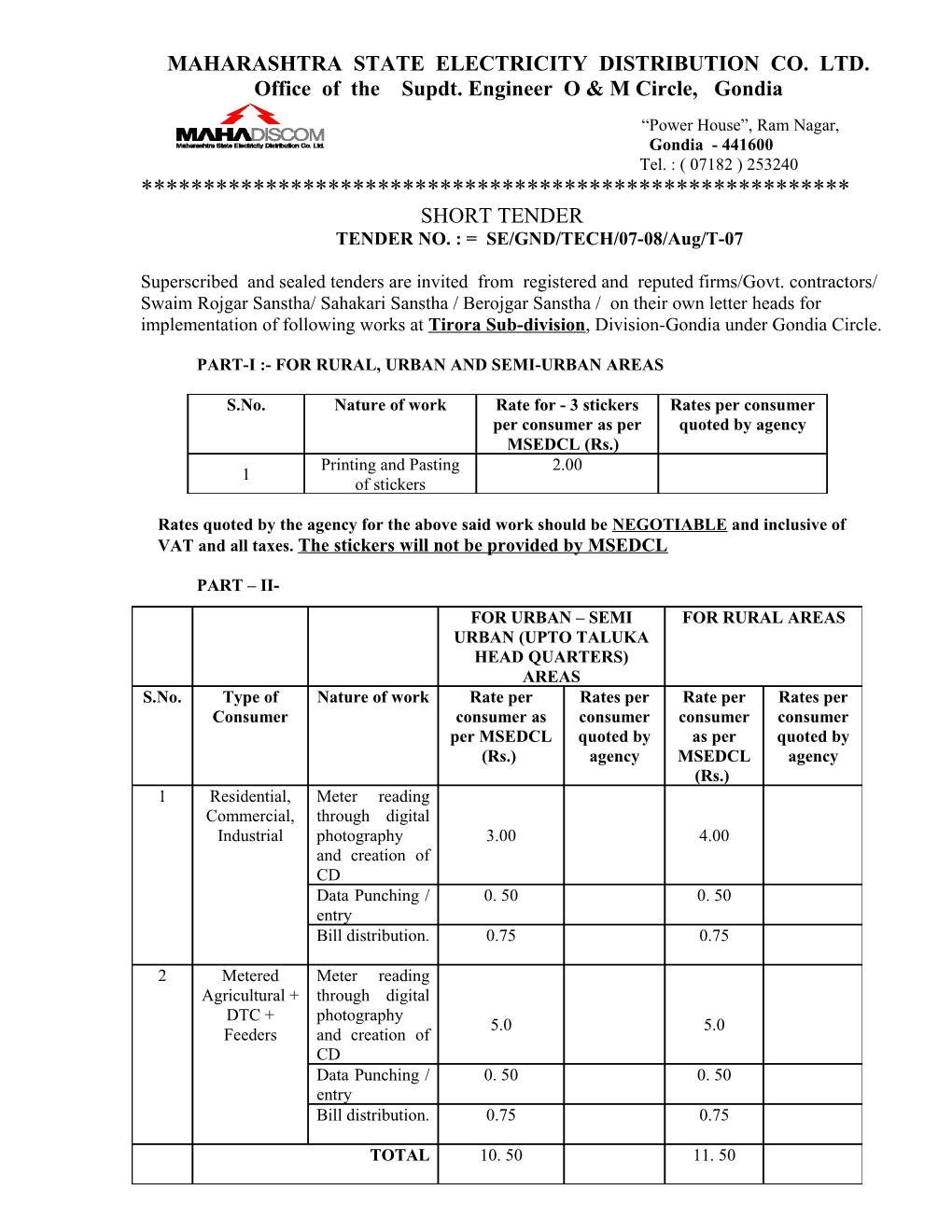 Maharashtra State Electricity Distribution Co. Ltd