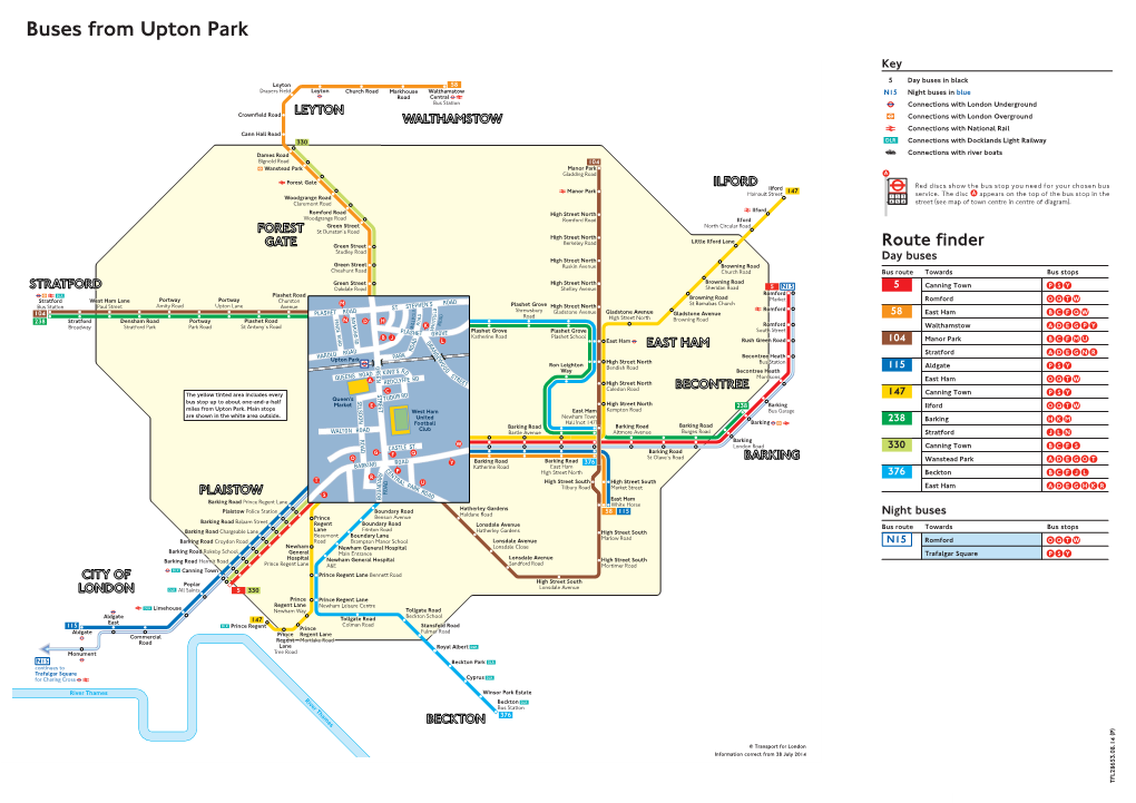 Buses from Upton Park