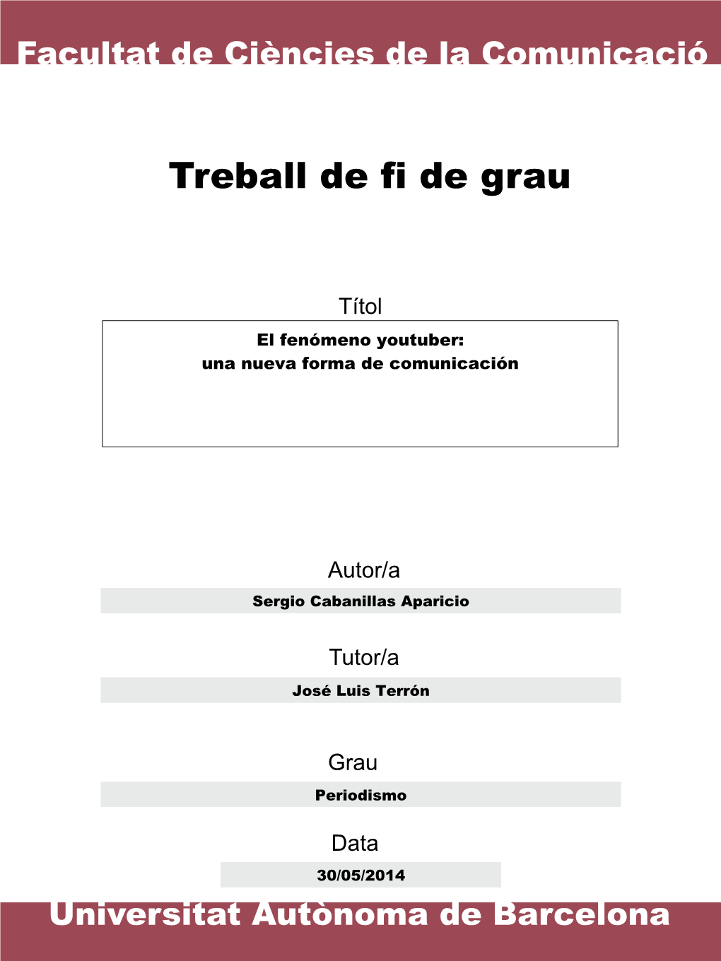 Treball De Fi De Grau