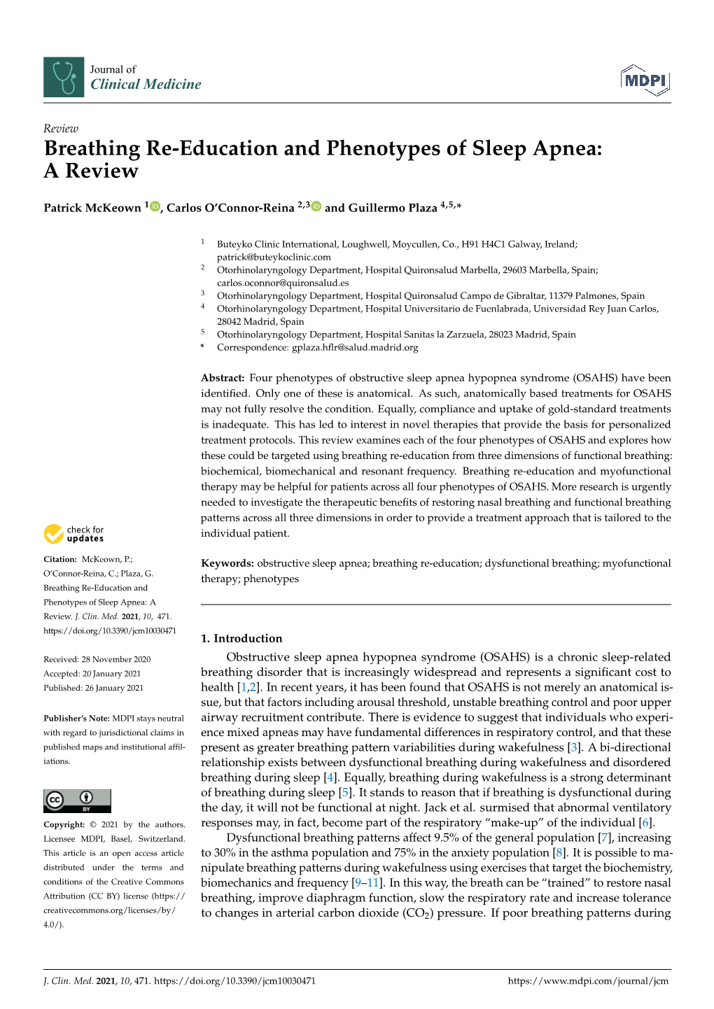 Breathing Re-Education and Phenotypes of Sleep Apnea: a Review