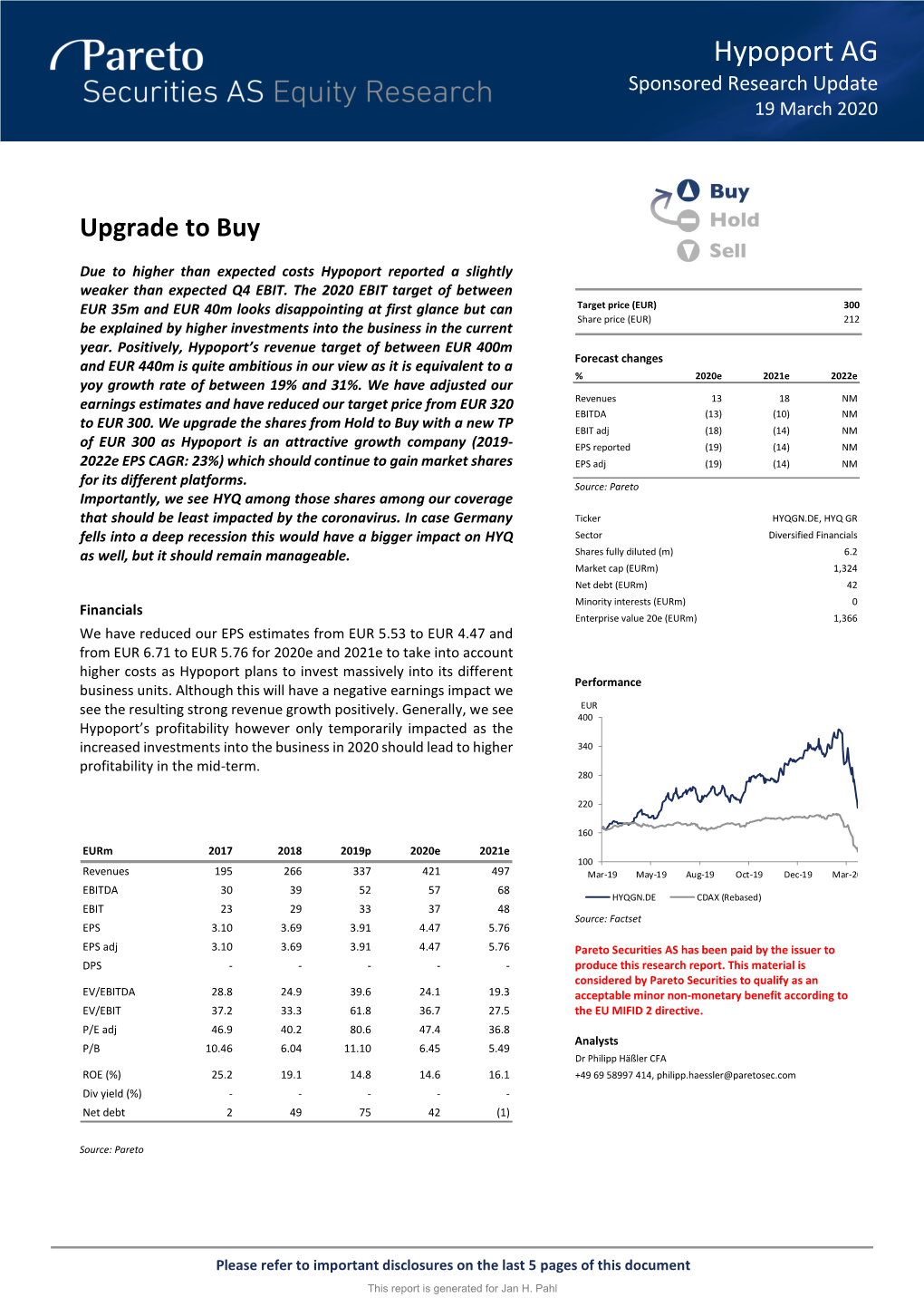 Pareto Securities AS Has Been Paid by the Issuer to DPS - - - - - Produce This Research Report