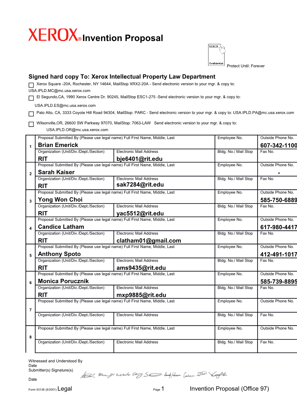 Invention Proposal (Office 97)