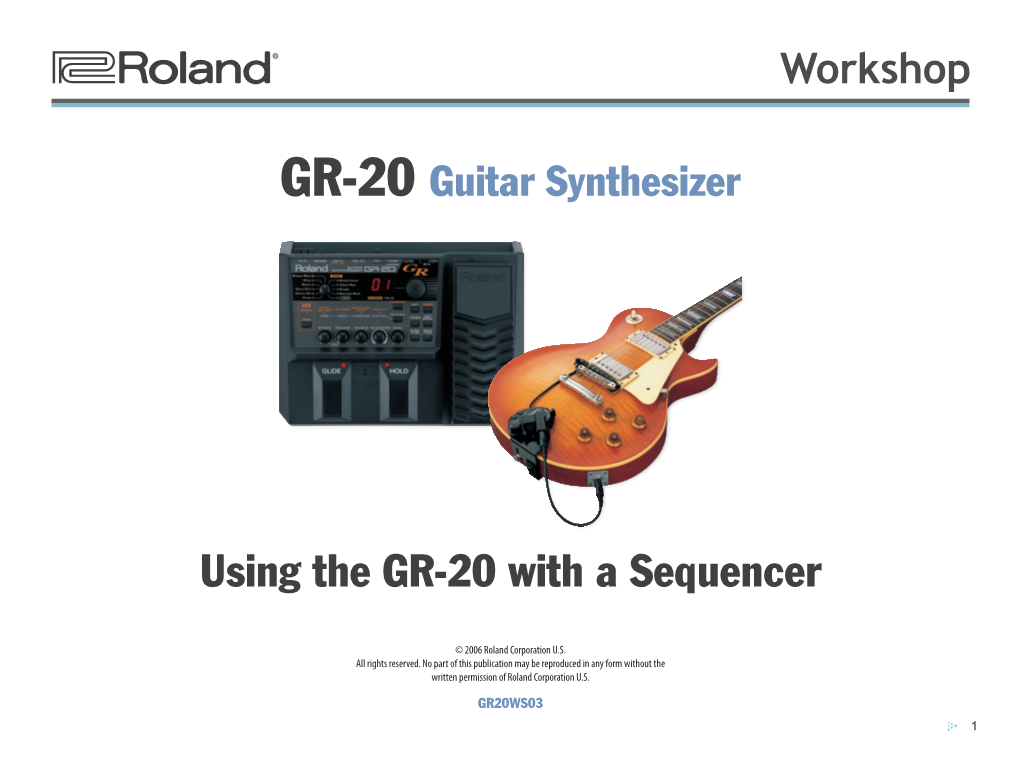 GR-20 Guitar Synthesizer