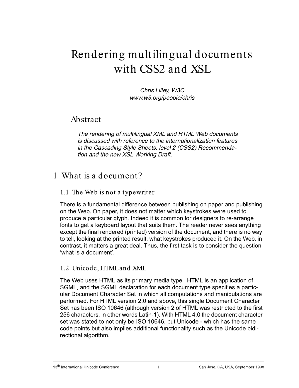 Rendering Multilingual Documents with CSS And