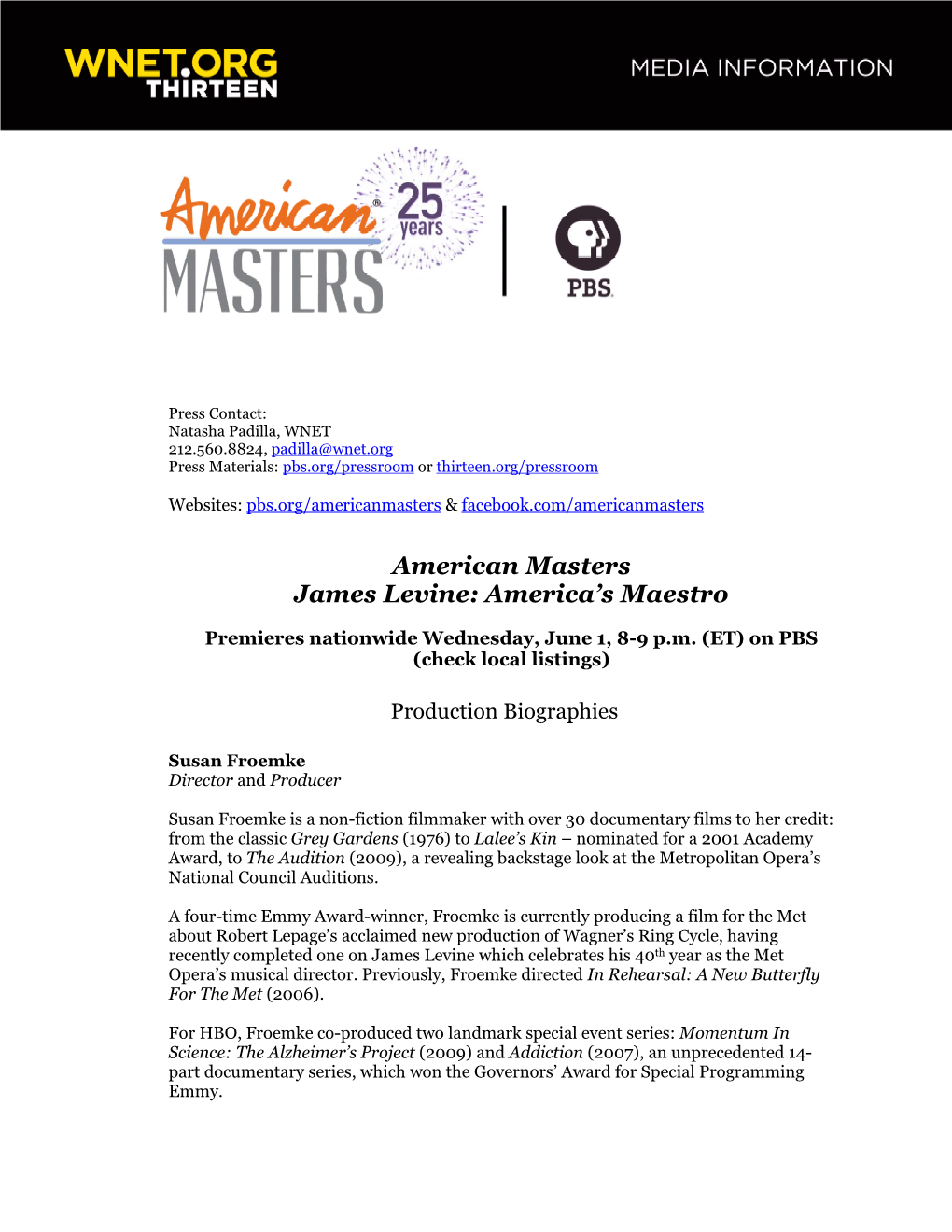 American Masters James Levine: America’S Maestro