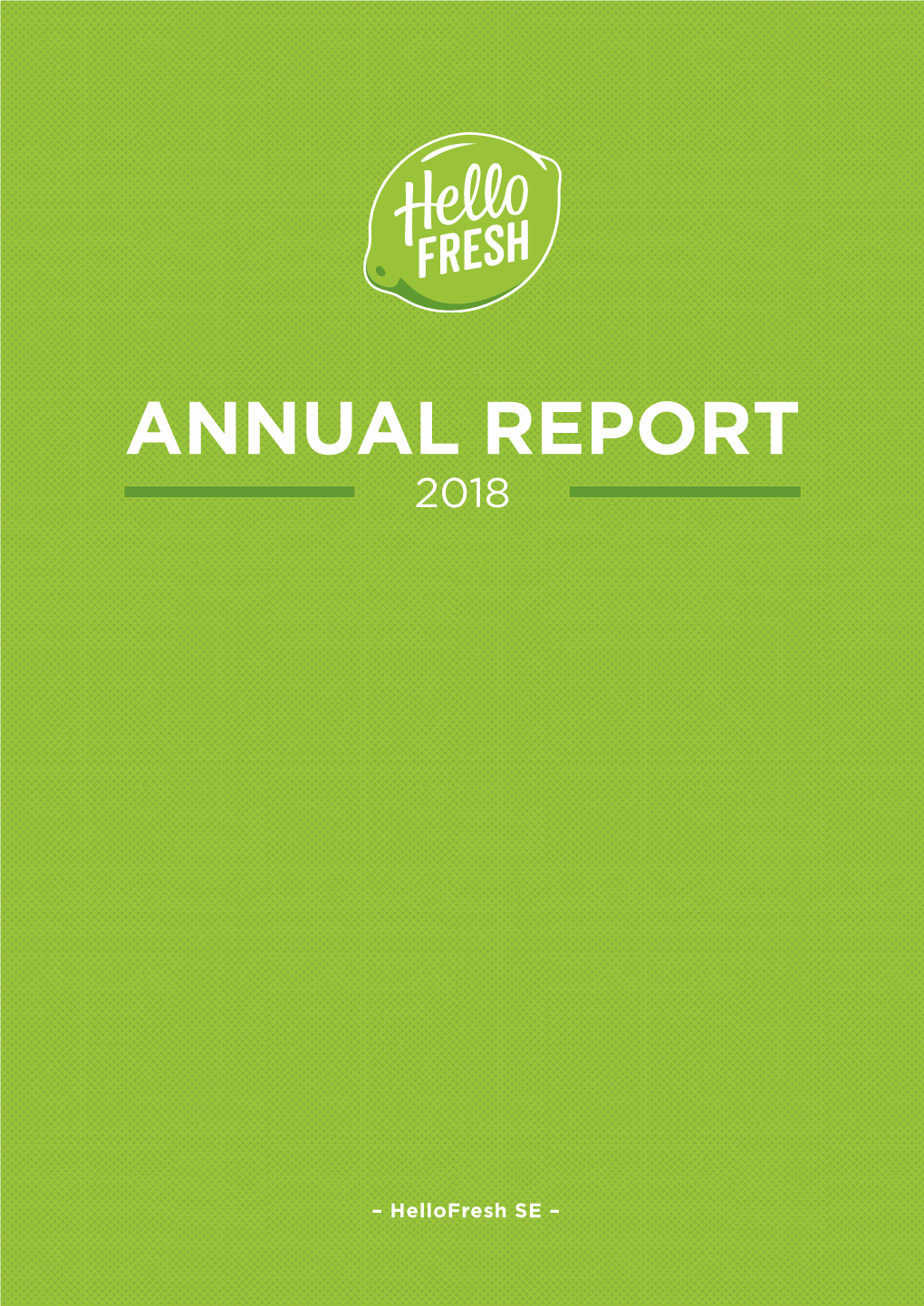 Hellofresh Annual Report 2018