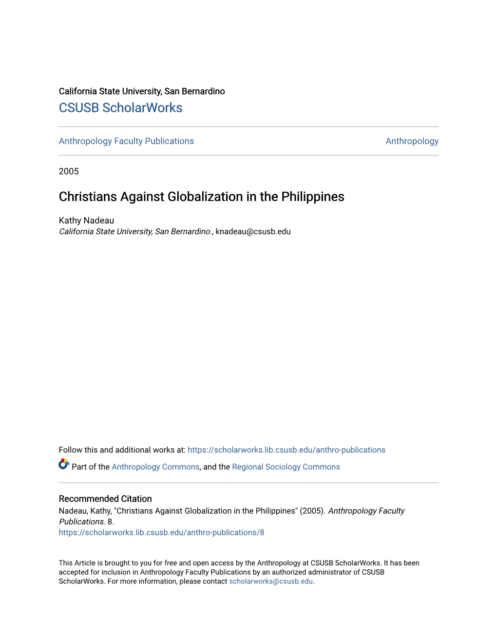 Christians Against Globalization in the Philippines