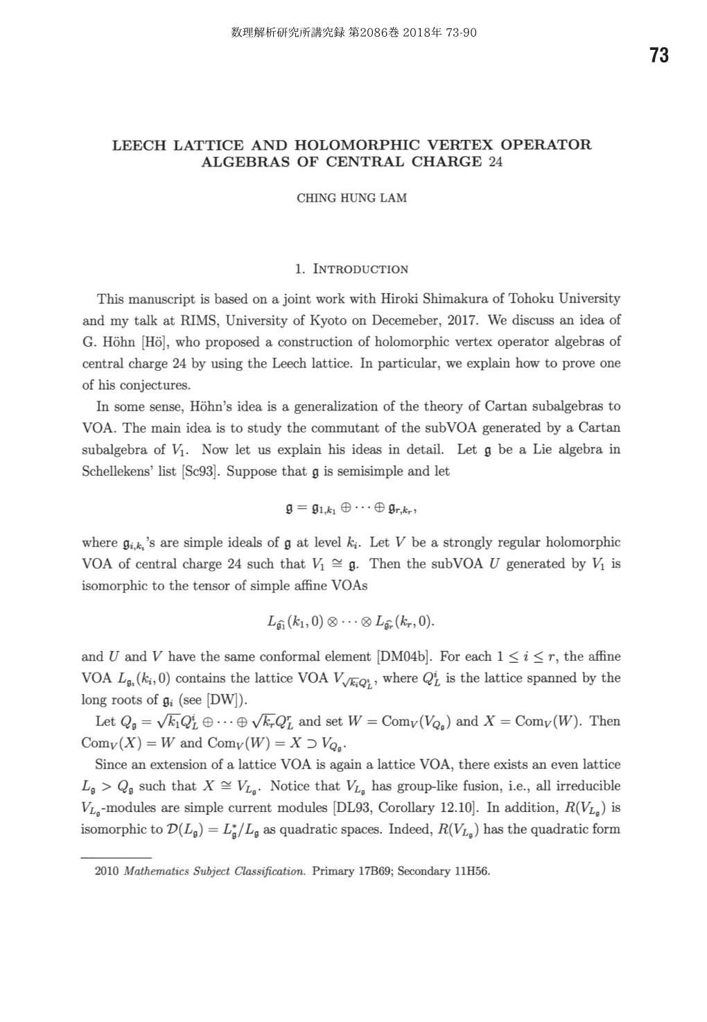 Leech Lattice and Holomorphic Vertex Operator Algebras of Central Charge 24