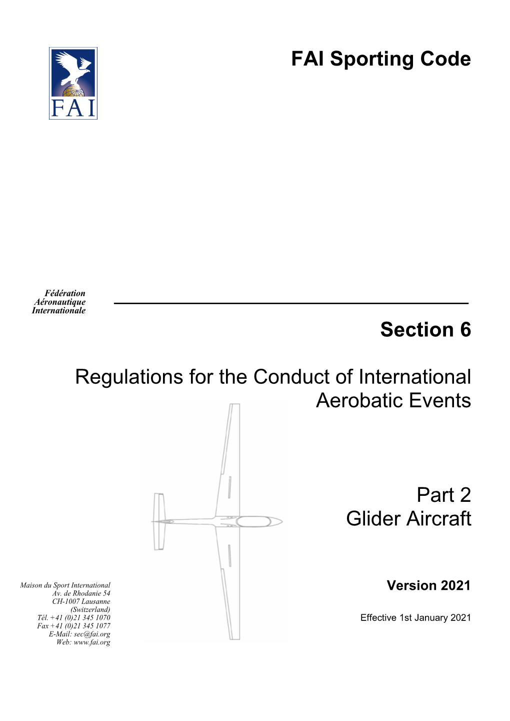 Section 6 Part 2 - Glider Aircraft Version 2021
