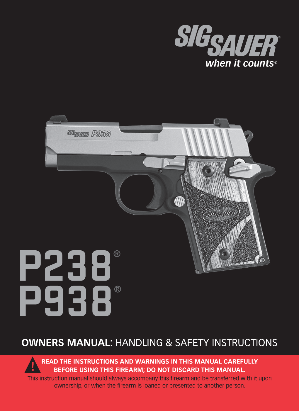P238 & P938 Owner's Manual