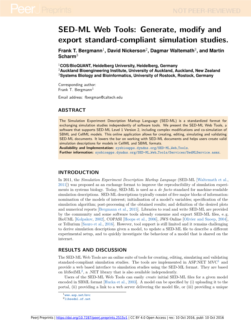 SED-ML Web Tools: Generate, Modify and Export Standard-Compliant Simulation Studies