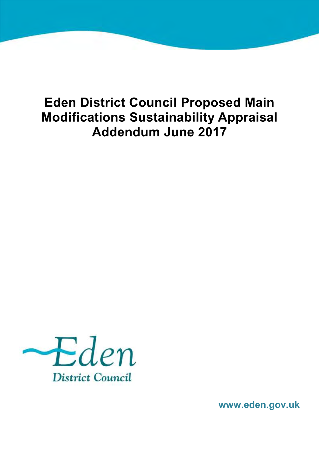 Sustainability Appraisal Addendum June 2017