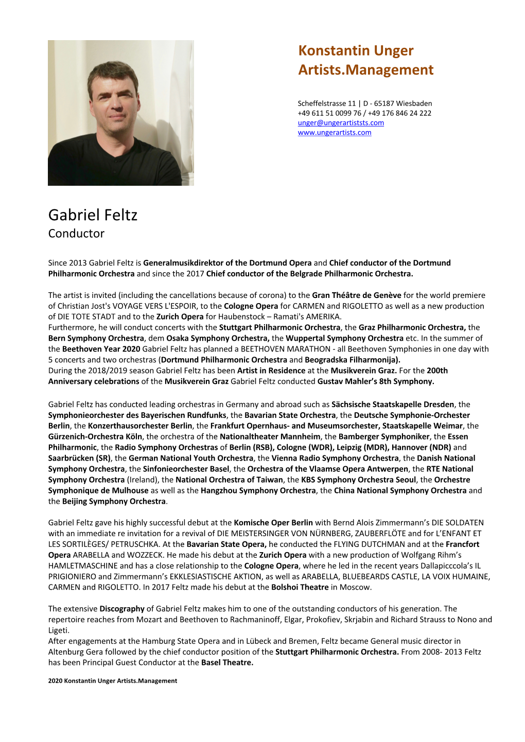 Gabriel Feltz Conductor
