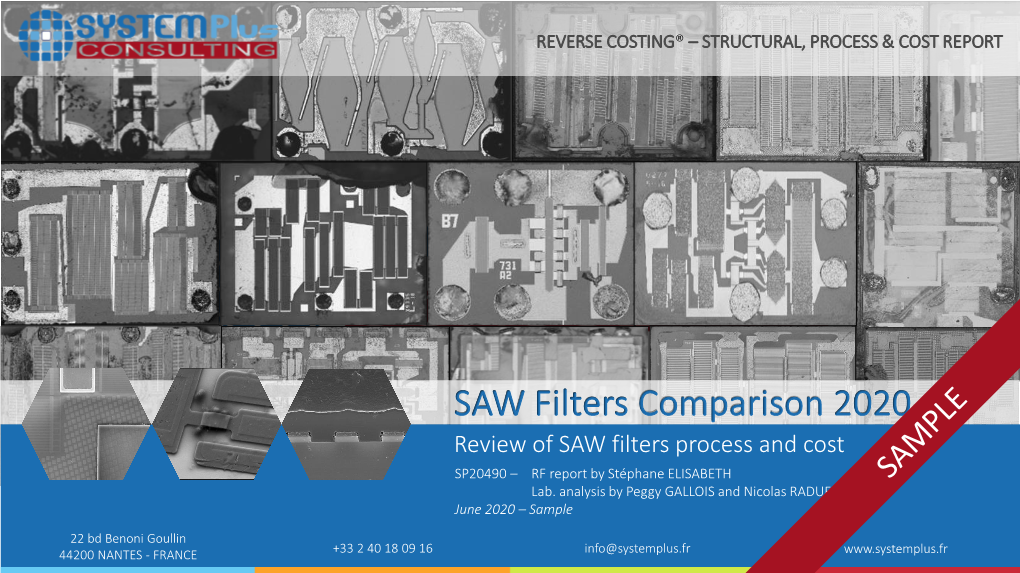 SAW Filter Comparison 2020 | Sample 1 Table of Contents