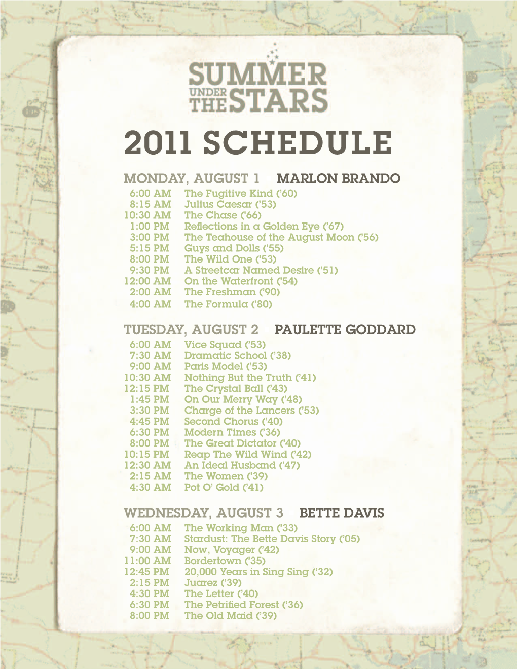 2011 Schedule